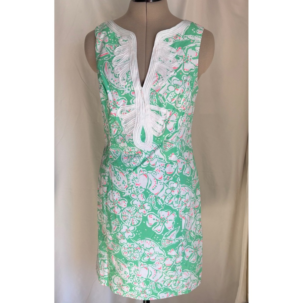 Lilly Pulitzer Janice "Beach Bash" Shift Dress Floral Size 4